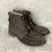 Free People Shoes | Free People X Faryl Robin Brown Suede Moc Toe Lace Up Dana Boots | Color: Brown | Size: 8