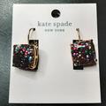 Kate Spade Jewelry | Kate Spade Glitter Crystal Square Stud Ear | Color: Blue/Gold | Size: Os