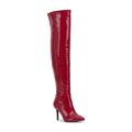 Jessica Simpson Shoes | Jessica Simpson Womens Red Abrine Pointed Toe Stiletto Zip-Up Dress Boots 8 M | Color: Red | Size: 8