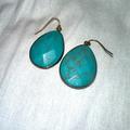 Anthropologie Jewelry | Anthropologie Turquoise Teardrop Earrings | Color: Blue | Size: Os