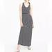 J. Crew Dresses | J. Crew Navy White Struped Maxi Sun Dress With Waist Tie Sz Small S Euc | Color: Blue/White | Size: S