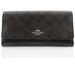 Coach Bags | Coach Trifold Signature C Dark Brown Coated Canvas Leather Continental Wallet | Color: Black/Brown | Size: Os