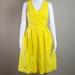 J. Crew Dresses | J. Crew Cotton Poplin Sleeveless V-Neck Wrap Fit & Flare Dress Bright Ye | Color: Yellow | Size: 6p