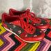 Coach Shoes | Coach Rebecca Red Brown Pink Floral Logo Print Everyday Trainers Sneakers | Color: Brown/Red | Size: 9.5