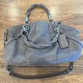 Coach Bags | Coach Sophia Madison Satchel Grey Iridescent Gray Leather Shoulder Handbag | Color: Gray/Silver | Size: Os