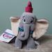 Disney Toys | Dumbo Mini Bean Bag 8" ~Disney Cartoon Movie Character, Nwt | Color: Cream/Gray | Size: 8"
