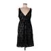 New York & Company Cocktail Dress: Black Damask Dresses - Women's Size 12