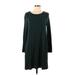 Gap Casual Dress - DropWaist: Green Solid Dresses - Women's Size Large