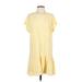 Nine West Casual Dress - Popover: Yellow Dresses - Women's Size Medium