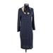 Gap Casual Dress - Sweater Dress: Blue Marled Dresses - Women's Size X-Small