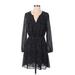 Mango Casual Dress - Wrap: Black Polka Dots Dresses - Women's Size X-Small