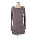 Athleta Active Dress - Sweater Dress: Burgundy Marled Activewear - Women's Size X-Small