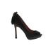 Badgley Mischka Heels: Black Solid Shoes - Women's Size 8