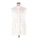 DKNY Vest: White Jackets & Outerwear - Women's Size X-Large