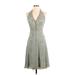 Alexia Admor Cocktail Dress - A-Line: Gray Damask Dresses - Women's Size Small