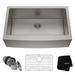 KRAUS Standart PRO™ 16 Gauge Single Bowl Stainless Steel Farmhouse Kitchen Sink Stainless Steel in Gray | 10"H x 20.75"W x 33"L | Wayfair KHF200-33