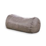 Jasper Traditional 8 Foot Cylindrical Suede Bean Bag, Charcoal