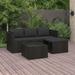 vidaXL Patio Lounge Set Outdoor Sectional Sofa Set Garden Loveseat Poly Rattan