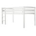 Twin Size Loft Bed with Ladder, Twin Bed Frame for Kids, Boys, Girls, Solid Wood Low Loft Bed Frame with Full-Length Guardrails