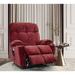 Oversized Red Power Lift Recliner Chairs with Hand Controller Heated Adjusted Massage Sofa Chairs with Side Pockets