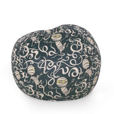 Mummy 3 Foot Holloween Bean Bag, Black and Cream