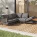 Rosecliff Heights Caroletta 85.9 Wide Patio Outdoor Sofa & Adjustable Recliner Wicker/Rattan/Metal in Gray | 34 H x 85.9 W x 31 D in | Wayfair