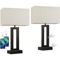 Ivy Bronx Nightstand Table Lamps For Bedrooms Set Of 2 - Touch Bedside Lamp w/ Usb C+a, 3 Way Dimmable Living Room Lamps For End Tables Set Of 2 | Wayfair