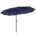 Ivy Bronx Lucania 15' x 8.7' Double Sided Market Patio Umbrella in Blue/Navy | 94.9 H x 181 W x 106 D in | Wayfair 6C88C5C061F14D468D1ADCED99153EF5