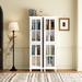 Latitude Run® Leamond 70" H x 36.2" W Standard Bookcase Wood in Brown/White | 70 H x 36.2 W x 15.7 D in | Wayfair D7A42050EB6E4B1B9DF3BDC4B840E8EC