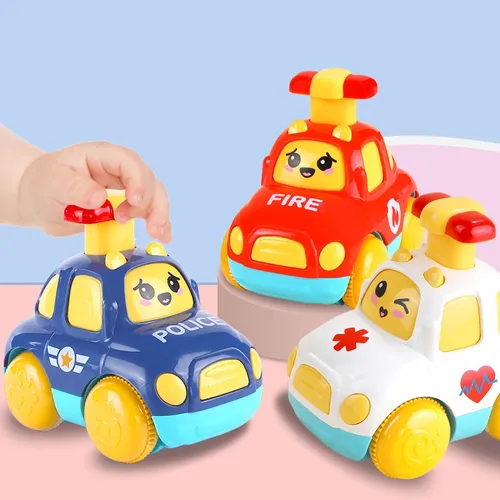 Kinder Spielzeug Autos Cartoon Presse Trägheit Auto Spielzeug Feuerwehr auto Krankenwagen Autos