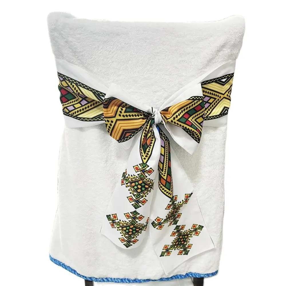 Stuhl Bogen Schärpen Hochzeit Luxus Saba Telet äthiopischen eritrean Stuhl Knoten Band Schmetterling Krawatten Party Event Hotel Bankett Dekor Image