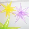 40 Zoll Neon Stern Luftballons 12 Punkt Starburst Kegel Ballon Spike Ballon Kristall gelb lila grün