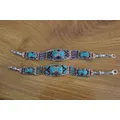 BR041 Nepal Indian Fashion Women Bracelets Tibetan Copper Lapis Turquoises Colorful Stone Clasp Cuff
