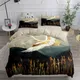 Ensemble de housse de lit de style japonais Crane athlon linge de lit King Queen Double Full