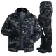 2023 Men's Tactical Fishing Suits Spring Camouflage Durable Thermal Work Clothing Autumn Outdoor