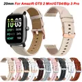 Bracelet en cuir pour Amazfit GTS 2 3 4 Mini Band Huami Amazfit GTS4 GTS2 GTR Mini Bip 3 Pro