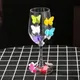 Marqueur de verre à vin en Silicone en forme de papillon 20 pièces breloques avec succion tasse