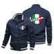 2024 New Men's Casual Vespa Motorcycle Logo Printed Baseball Jacket Windproof Large Standing Collar