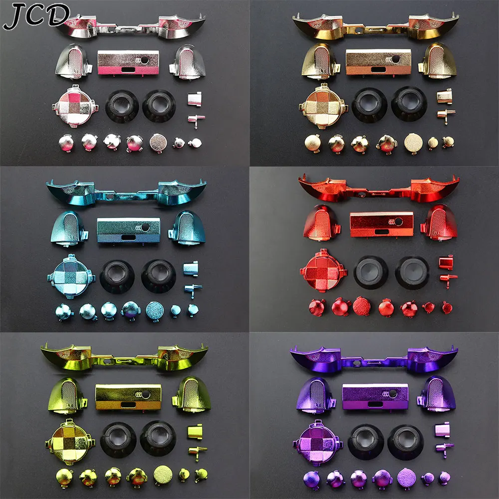 Jcd 1set chrom kompletter satz lb rb rt lt abxy d-pad stoßstange trigger tasten mod kit für xbox xbox serie s x controller Image