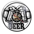 Horloge murale rétro en vinyle glace bière froide Art enregistrement cuisine Bar Pub Club