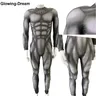 Ling Bultez tuta muscolare nuova spalla rotonda di alta qualità Six Pack Costume muscolare tuta