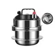 1.6L 304 Stainless Steel Portable Micro Pressure Cooker Outdoor Camping Cooker Household 5-minute