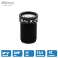 Witrue – objectif CCTV 5 mégapixels 25mm M12 vue longue Distance de 1/2 pouces pour caméra AHD IP