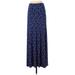 Lularoe Casual Skirt: Blue Floral Motif Bottoms - Women's Size X-Small