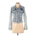 Mossimo Supply Co. Denim Jacket: Blue Acid Wash Print Jackets & Outerwear - Women's Size Small