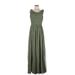 Dessy Collection Cocktail Dress - Maxi: Green Dresses - Women's Size 4