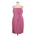 Jones New York Casual Dress - Sheath Square Sleeveless: Pink Jacquard Dresses - New - Women's Size 16