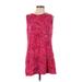 Bali Batiks Casual Dress - DropWaist: Pink Acid Wash Print Dresses - Women's Size Small