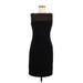 Adrianna Papell Cocktail Dress - Midi: Black Dresses - Women's Size 8