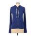 Chin Up Zip Up Hoodie: Blue Tops - Women's Size Large